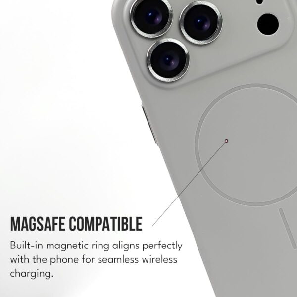 MILLION CASES Mag-Safe Smooth Fit Lens Case Compatible with iPhone 17 Pro Max, iPhone 17 Pro Max Back Cover Case- TPU | Grey