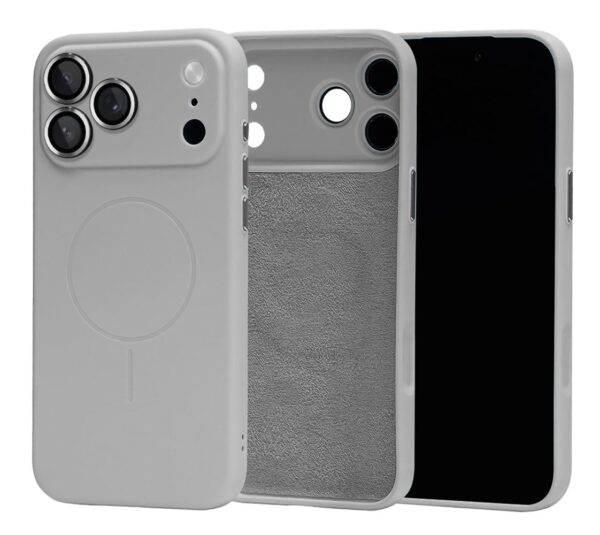 MILLION CASES Mag-Safe Smooth Fit Lens Case Compatible with iPhone 17 Pro Max, iPhone 17 Pro Max Back Cover Case- TPU | Grey