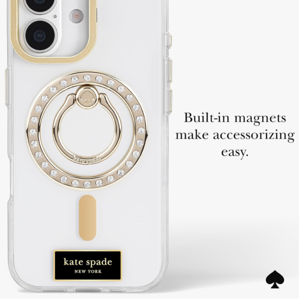 kate spade new york iPhone 17 Case with Camera Stand - Icon Clear