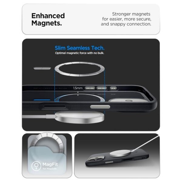 Spigen Nano Pop MagFit Back Cover Case Compatible with iPhone 17 (TPU + Poly Carbonate | Black Sesame)