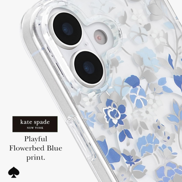 kate spade new york iPhone 17 Case - Flowerbed Blue Gems
