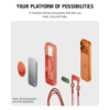 DailyObjects iPhone 17 Pro Stack Clear Classic Case Cover | Compatible with MagSafe | Camera & Body Protection | Scratch Proof | Dual Hybrid Protection | Wireless Charging - Flamingo Orange
