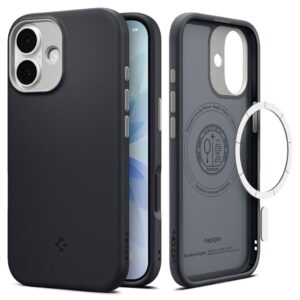 Spigen Nano Pop MagFit Back Cover Case Compatible with iPhone 17 (TPU + Poly Carbonate | Black Sesame)