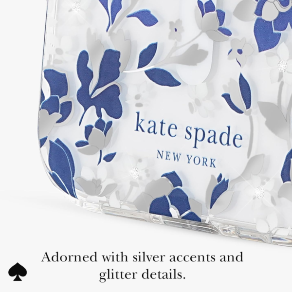 kate spade new york iPhone 17 Case - Flowerbed Blue Gems