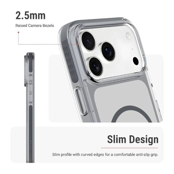 DailyObjects Stride 3.0 Clear Magnetic Case for iPhone 18 Pro – MagSafe Compatible, Shockproof Transparent Cover