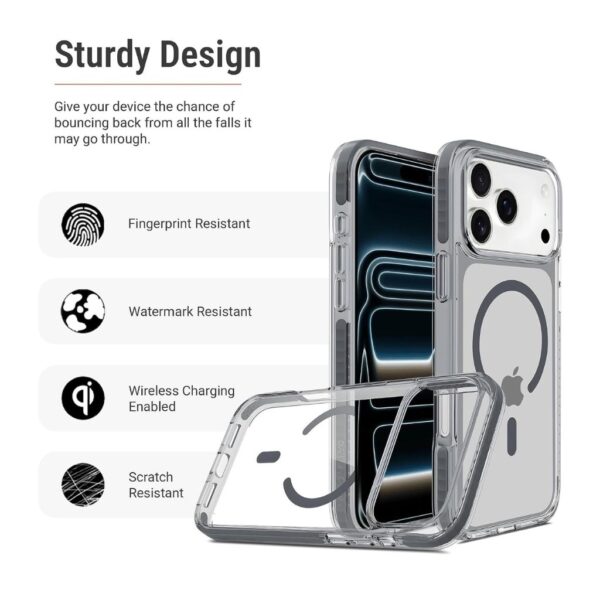 DailyObjects Stride 3.0 Clear Magnetic Case for iPhone 18 Pro – MagSafe Compatible, Shockproof Transparent Cover