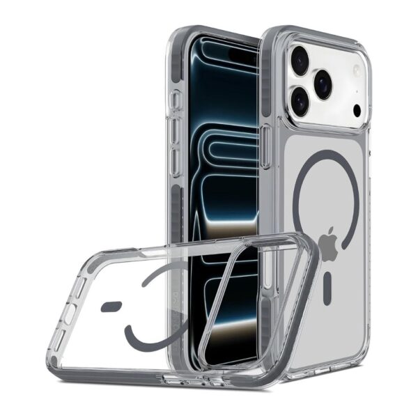 DailyObjects Stride 3.0 Clear Magnetic Case for iPhone 18 Pro – MagSafe Compatible, Shockproof Transparent Cover