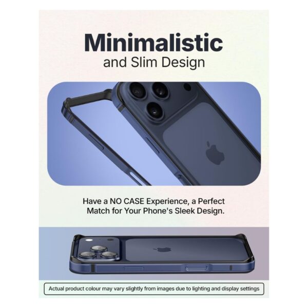 RAEGR Case Anodized Aluminum Bumper Compatible with iPhone 18 ProiPhone 17 Pro (5) RAEGR Edge Armor Case for iPhone 17 Pro & iPhone 18 Pro – Magnetic Charging, Dark Blue