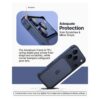 RAEGR Edge Armor Case for iPhone 17 Pro & iPhone 18 Pro – Dark Blue, Magnetic Charging, Aluminum Bumper