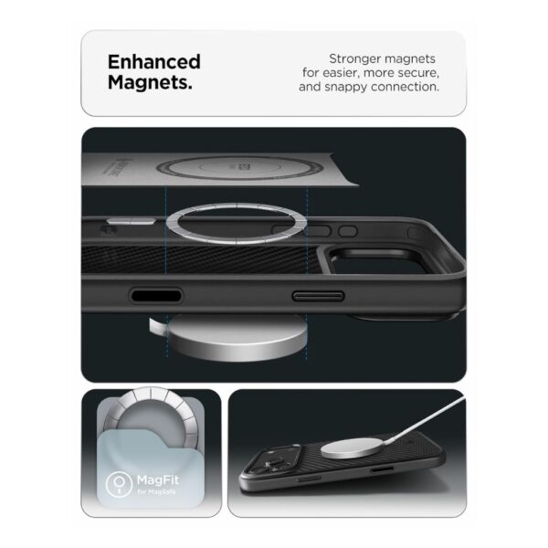 Spigen Enzo Aramid T MagFit Case for iPhone 17 Pro & iPhone 18 Pro – MagSafe Compatible, Premium Aramid Fiber, Matte Black