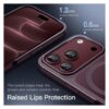 JETech Magnetic Matte Case for iPhone 18 Pro – MagSafe Compatible, Translucent Back, Anti-Slip Protection, Dark Cherry